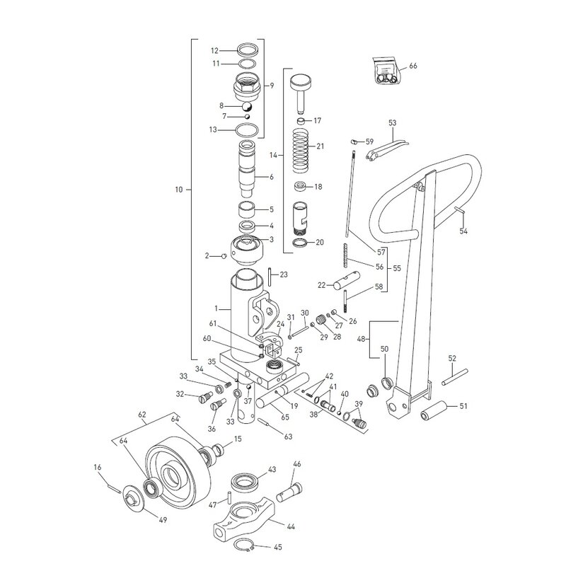 Dichtsatz BV Vestergaard 115R; PV25 ; PV25R,  Rocla RH25, Rocla RHS25, Totallifter TRPI0001 und TRPI0003