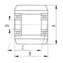 Lastrolle 85 x 70 x 20 PU  mit Lager 62042RS