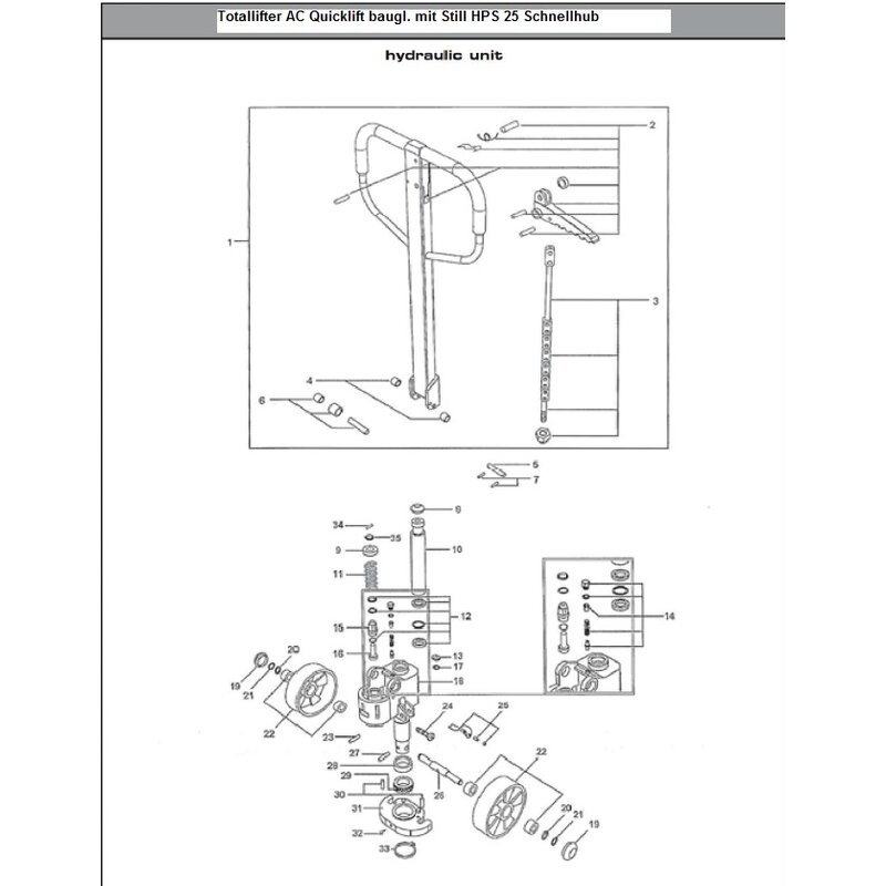 Dichtsatz Totallifter AC Quicklift / Still HPS25 Schnellhub