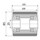 Lastrolle PU Belag Jungheinrich  85 x 100/105 x 25  Jh. Nr.27631330