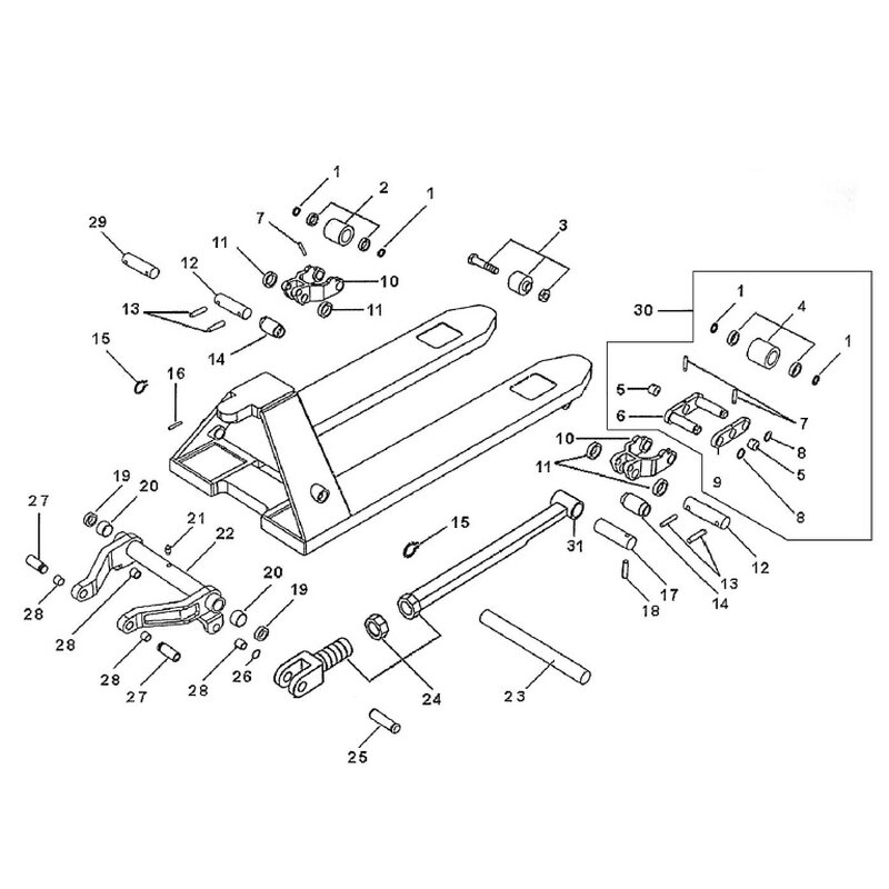 Achse fr Wippe Radhalter ohne Achse Noblelift AC, ACY, Totallifter AC u. Pfaff