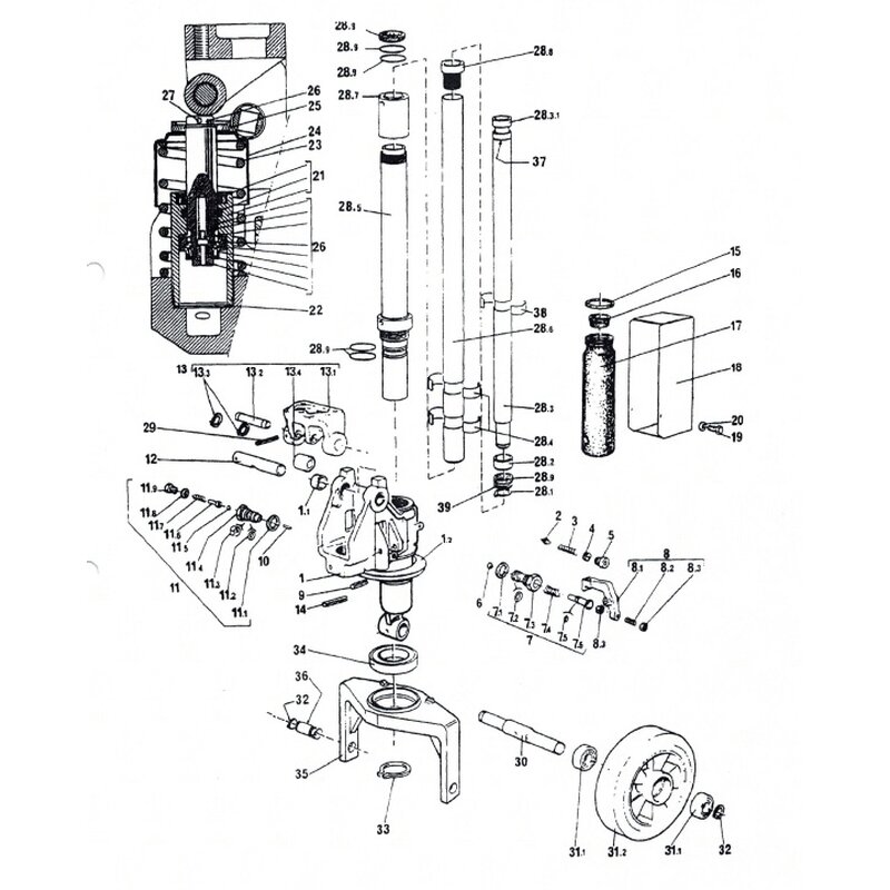 Dichtsatz Jungheinrich Jungheinrich AMX 1000 Mic TMX 1000 Jh. Nr. 71343580 Mic Nr. 058797001